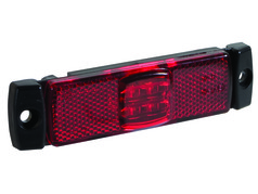 Rote LED Umrissleuchte mit Reflexion und schwarzem Geh�use.