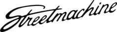 Aufkleber "Streetmachine" in schwarzer, schr�ger Schrift auf wei�em Grund.