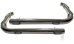 Ein Paar verchromte Eckrohre f�r Scania LKW, mit mehreren integrierten LED-Leuchten.