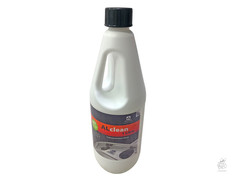 Wei�e ALCOA ALclean Alufelgenreiniger Flasche mit schwarzem Deckel, 1 Liter.
