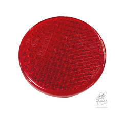 Roter, runder Reflektor mit reflektierender Oberfl�che.