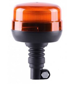 Orange LED Rundumleuchte f�r LKW mit schwarzem Sockel und Montagearm zum Anschrauben.