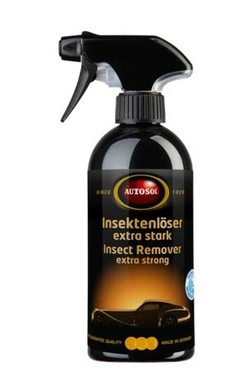 Schwarze Sprayflasche AUTOSOL Insektenl�ser extra stark.