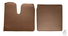 Braune Einbau Fu�matten f�r MAN TGX LKW, Glattdesign. Set f�r Fahrer- und Beifahrerseite.