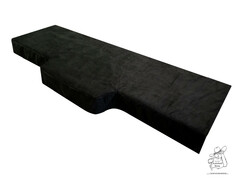 Schwarze Tagesdecke aus Wildlederimitat mit Kante f�r LKW.