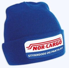 Blaue M�tze mit wei�em Nor-Cargo Logo und dem Text 