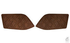 Braune, gesteppte T�rverkleidungen aus Kunstleder in Wildlederoptik f�r MAN TGX.