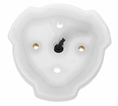 Wei�e, geformte beleuchtete Platte f�r LKW-Emblem, mit Kabel und Befestigungsl�chern.