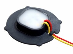 Marker Light LED-Strahler in Schwarz mit milchiger Leuchtfl�che und roten, gelben Anschlusskabeln f�r DUAL-Farben.