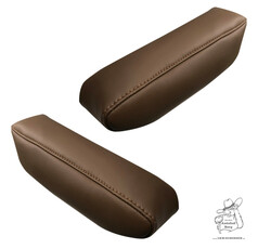 Paar braune Kunstleder Armlehnen�berz�ge passend f�r Actros MP4+MP5.