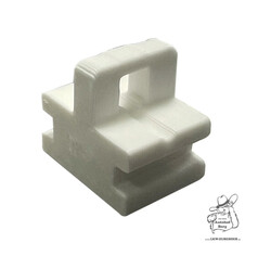 Wei�er Gardinengleiter aus Kunststoff f�r LKW, passend f�r Scania.