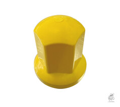 Einzelne gelbe Radmutterkappe, gl�nzend, f�r LKW.