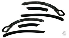 Set schwarzer Kotfl�gelverkleinerungen aus ABS-Kunststoff.