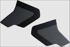 Ein Paar T�rverkleidung in der Farbe grau (Innen) und schwarz (Au�enkante).