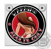 Platte f�r Leuchtkasten by Truck Junkie  "Adults Only"