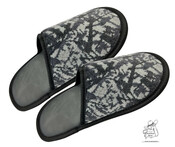 Pantoffeln Pl�sch grau  - Paarpreis