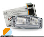 Lampe K�hlergrill LED Double Burner Glas klar / LED orange und wei�