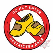 DTS Aufkleber Paar Do not enter Clogs