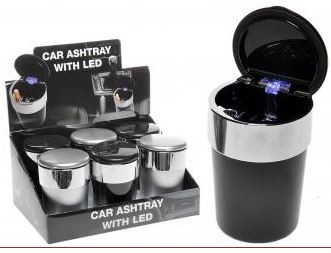 Aschenbecher mit LED blau (110228) - Abverkauf