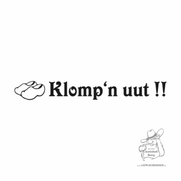 Aufkleber Klomp�n uut geplottet