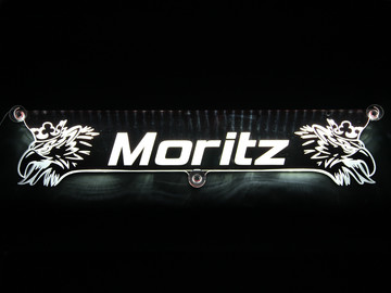 LED beleuchtetes  Namensschild Vogel 12V