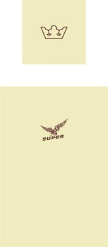 Bettw�sche mit Druck Krone/Vogel