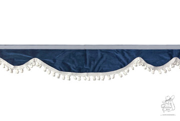 Velour Bord�re mit tiefer "Welle" in der Mitte