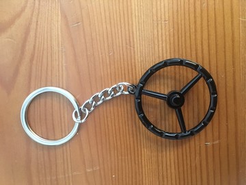 Scandi Schl�sselanh�nger Old School Lenkrad schwarz