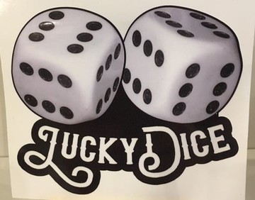Aufkleber Lucky Dice W�rfel