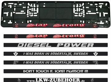 Aufkleber f�r Unterlage Kennzeichen