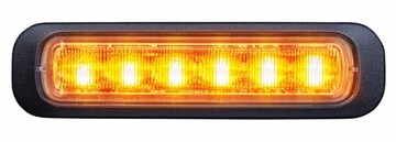 Blitzer 6 LED orange DARK KNIGHT/KLARGLAS