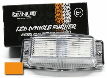 Lampe K�hlergrill LED Double Burner Glas KLAR / LED orange