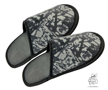 Pantoffeln Pl�sch grau  - Paarpreis