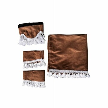 Gardinenset mit Bommeln - ABVERKAUF