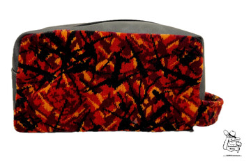 Waschtasche Pl�sch ROT  - AUSVERKAUF