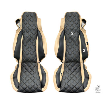 Sitzbez�ge passend f�r Actros MP5 beide Sitze luftgefedert ab Bj. 22/23 Anfertigung nach Wunsch