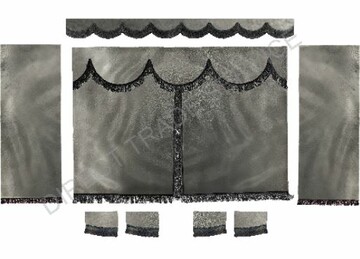 Gardinenset mit Fransen