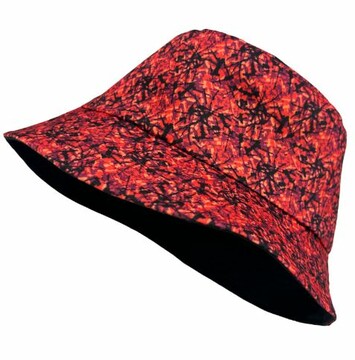 Fischerhut D�nisch Pl�sch Style rot