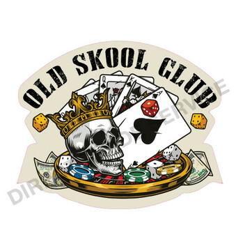 DTS Aufkleber Old skool Club Skull