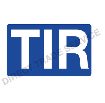 DTS Aufkleber TIR Schild blau