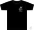 Schwarzes Baumwoll-T-Shirt mit wei�em Aufdruck 