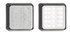 Quadratische R�ckleuchte schwarzer Rahmen 100mm - AUSVERKAUF