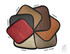 Farbmuster der T�rverkleidung Polyline aus PVC/Polyester in Rot, Schwarz, Natural, Braun, Cognac, Sand/Beige, Creme.