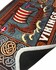 Fu�matte mit Wikingerschiff, Drachenkopf und gestreiftem Segel. Umrandet von keltischen Mustern. Schriftzug VIKINGS. Schwarze Antirutsch-R�ckseite.